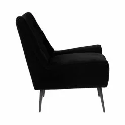 Dutchbone Fauteuils Fauteuil En Tissu Noir -Chaise Soldes Magasin fauteuil en tissu noir 3