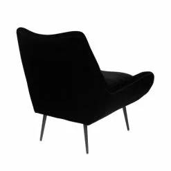 Dutchbone Fauteuils Fauteuil En Tissu Noir -Chaise Soldes Magasin fauteuil en tissu noir 4