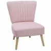 Beliani Fauteuils Fauteuil En Tissu Rose
