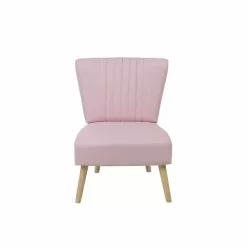 Beliani Fauteuils Fauteuil En Tissu Rose -Chaise Soldes Magasin fauteuil en tissu rose 2