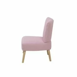 Beliani Fauteuils Fauteuil En Tissu Rose -Chaise Soldes Magasin fauteuil en tissu rose 3
