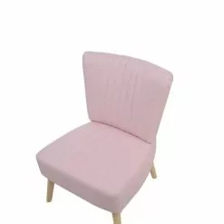 Beliani Fauteuils Fauteuil En Tissu Rose -Chaise Soldes Magasin fauteuil en tissu rose 5