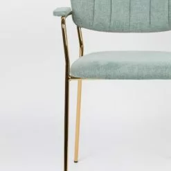 White Label Fauteuils Fauteuil En Tissu Vert Clair -Chaise Soldes Magasin fauteuil en tissu vert clair 2