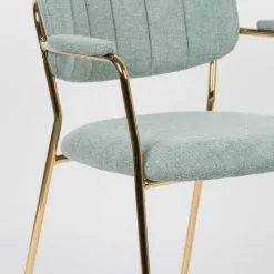 White Label Fauteuils Fauteuil En Tissu Vert Clair -Chaise Soldes Magasin fauteuil en tissu vert clair 3