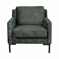 Dutchbone Fauteuils Fauteuil En Tissu Vert Kaki