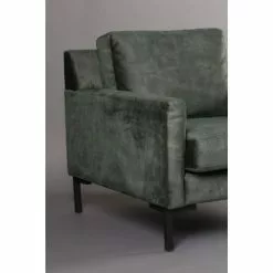Dutchbone Fauteuils Fauteuil En Tissu Vert Kaki -Chaise Soldes Magasin fauteuil en tissu vert kaki 4