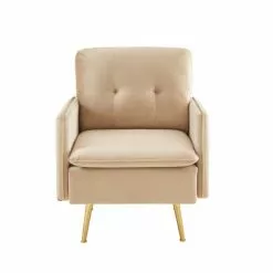 Baita Fauteuils Fauteuil En Velours 1 Place Beige