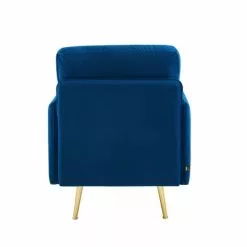 Baita Fauteuils Fauteuil En Velours 1 Place Bleu Marine -Chaise Soldes Magasin fauteuil en velours 1 place bleu marine 3