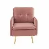 Baita Fauteuils Fauteuil En Velours 1 Place Rose Poudré