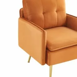 Baita Fauteuils Fauteuil En Velours 1 Place Rouille -Chaise Soldes Magasin fauteuil en velours 1 place rouille 4