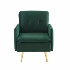 Baita Fauteuils Fauteuil En Velours 1 Place Vert Foncé