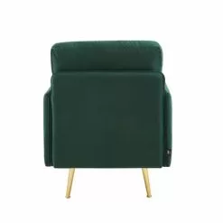 Baita Fauteuils Fauteuil En Velours 1 Place Vert Foncé -Chaise Soldes Magasin fauteuil en velours 1 place vert fonce 3