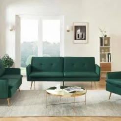 Baita Fauteuils Fauteuil En Velours 1 Place Vert Foncé -Chaise Soldes Magasin fauteuil en velours 1 place vert fonce 5