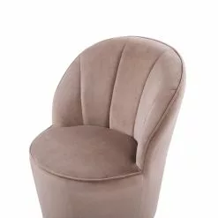 Beliani Fauteuils Fauteuil En Velours Beige -Chaise Soldes Magasin fauteuil en velours beige 10