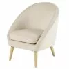 Maisons Du Monde Fauteuils Fauteuil En Velours Beige