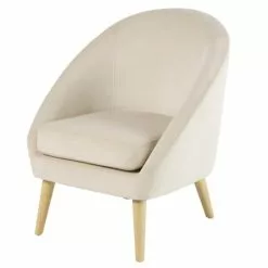 Maisons Du Monde Fauteuils Fauteuil En Velours Beige