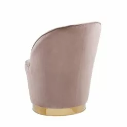 Beliani Fauteuils Fauteuil En Velours Beige -Chaise Soldes Magasin fauteuil en velours beige 9