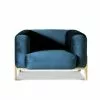PIB Fauteuils Fauteuil En Velours Bleu