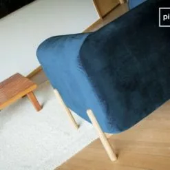 PIB Fauteuils Fauteuil En Velours Bleu -Chaise Soldes Magasin fauteuil en velours bleu 4