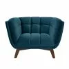 Rendez Vous Déco Fauteuils Fauteuil En Velours Bleu Canard