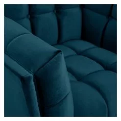 Rendez Vous Déco Fauteuils Fauteuil En Velours Bleu Canard -Chaise Soldes Magasin fauteuil en velours bleu canard 3