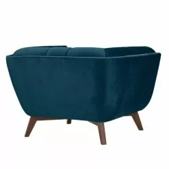 Rendez Vous Déco Fauteuils Fauteuil En Velours Bleu Canard -Chaise Soldes Magasin fauteuil en velours bleu canard 4