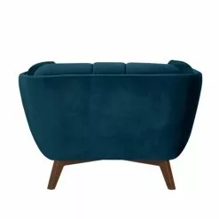 Rendez Vous Déco Fauteuils Fauteuil En Velours Bleu Canard -Chaise Soldes Magasin fauteuil en velours bleu canard 5