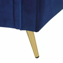 Beliani Fauteuils Fauteuil En Velours Bleu Cobalt -Chaise Soldes Magasin fauteuil en velours bleu cobalt 5