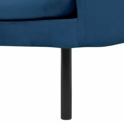 Beliani Fauteuils Fauteuil En Velours Bleu Foncé -Chaise Soldes Magasin fauteuil en velours bleu fonce 11