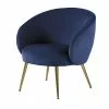 Maisons Du Monde Fauteuils Fauteuil En Velours Bleu Nuit
