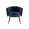 Potiron Paris Fauteuils Fauteuil En Velours Bleu Nuit