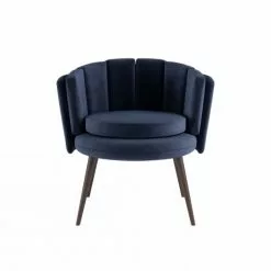 Potiron Paris Fauteuils Fauteuil En Velours Bleu Nuit