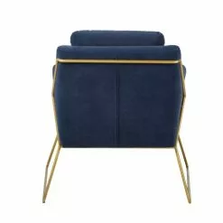 Maisons Du Monde Fauteuils Fauteuil En Velours Bleu Nuit Et Coloris Laiton -Chaise Soldes Magasin fauteuil en velours bleu nuit et coloris laiton 1000 1 34 210036 3