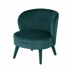 Maisons Du Monde Fauteuils Fauteuil En Velours Bleu Paon