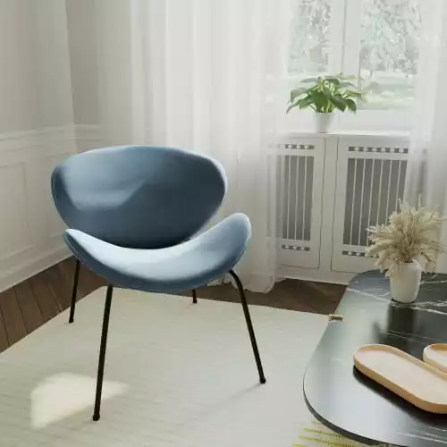 Potiron Paris Fauteuils Fauteuil En Velours Bleu Perle 2 Potiron Paris Fauteuils Fauteuil En Velours Bleu Perle – Image 2