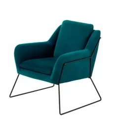 Maisons Du Monde Fauteuils Fauteuil En Velours Bleu Pétrole