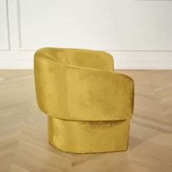 Robin Des Bois Fauteuils Fauteuil En Velours Brique Ou Jaune Moutarde Ton Jaune Moutarde -Chaise Soldes Magasin fauteuil en velours brique ou jaune moutarde ton jaune moutarde 3