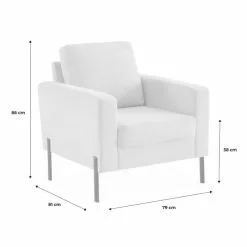 Alice's Garden Fauteuils Fauteuil En Velours Côtelé Beige -Chaise Soldes Magasin fauteuil en velours cotele beige 3