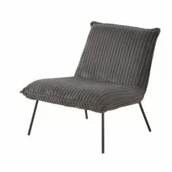 Maisons Du Monde Fauteuils Fauteuil En Velours Côtelé Gris