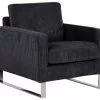 Beliani Fauteuils Fauteuil En Velours Côtelé Noir