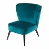 Maisons Du Monde Fauteuils Fauteuil En Velours De Coton Bleu Pétrole