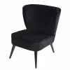 Maisons Du Monde Fauteuils Fauteuil En Velours De Coton Noir