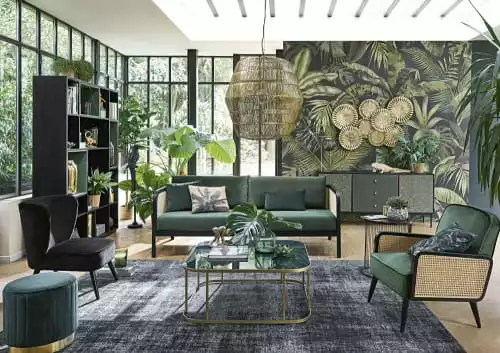 Maisons Du Monde Fauteuils Fauteuil En Velours De Coton Noir 4 Maisons Du Monde Fauteuils Fauteuil En Velours De Coton Noir – Image 4