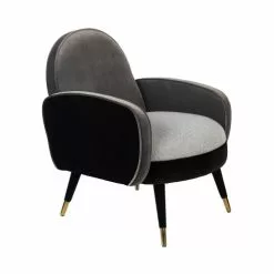 Zuiver Fauteuils Fauteuil En Velours Et Tissu Gris