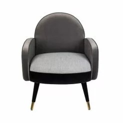 Zuiver Fauteuils Fauteuil En Velours Et Tissu Gris -Chaise Soldes Magasin fauteuil en velours et tissu gris 3