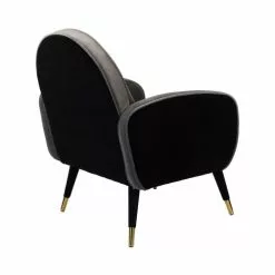 Zuiver Fauteuils Fauteuil En Velours Et Tissu Gris -Chaise Soldes Magasin fauteuil en velours et tissu gris 5