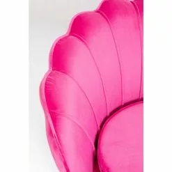 Kare Design Fauteuils Fauteuil En Velours Fuchsia Et Acier Doré -Chaise Soldes Magasin fauteuil en velours fuchsia et acier dore 2