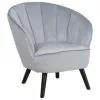 Beliani Fauteuils Fauteuil En Velours Gris Clair