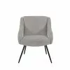 Maisons Du Monde Fauteuils Fauteuil En Velours Gris Clair Et Métal Noir