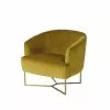 Maisons Du Monde Fauteuils Fauteuil En Velours Jaune Moutarde